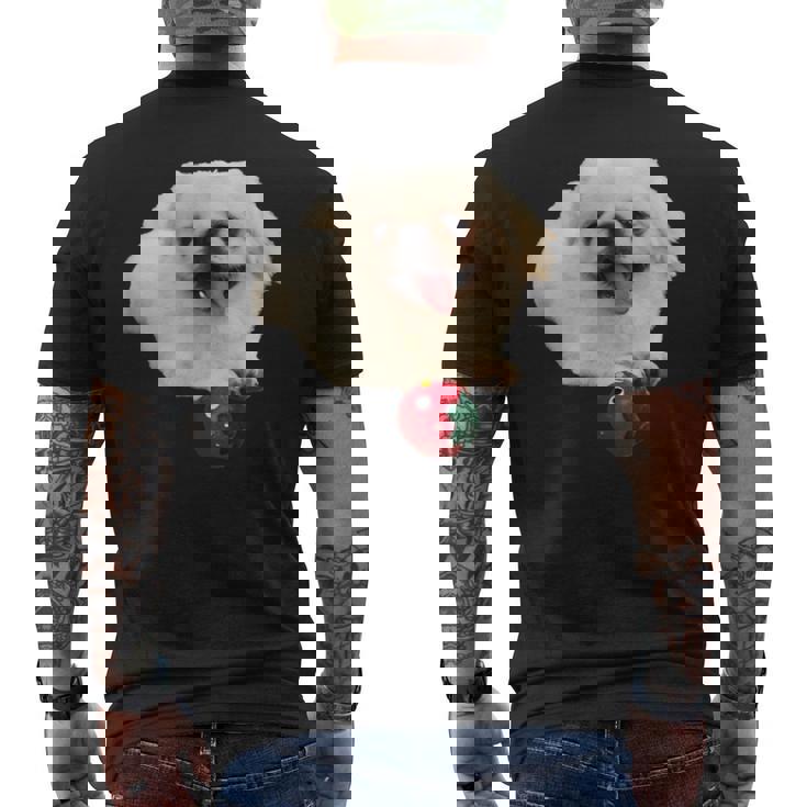 スマイル ペキニーズサニー メンズTシャツ バックプリント