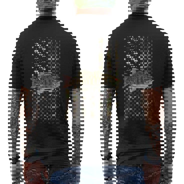 スモールマウス バス アメリカ国旗 スモールマウス バス メンズTシャツ バックプリント