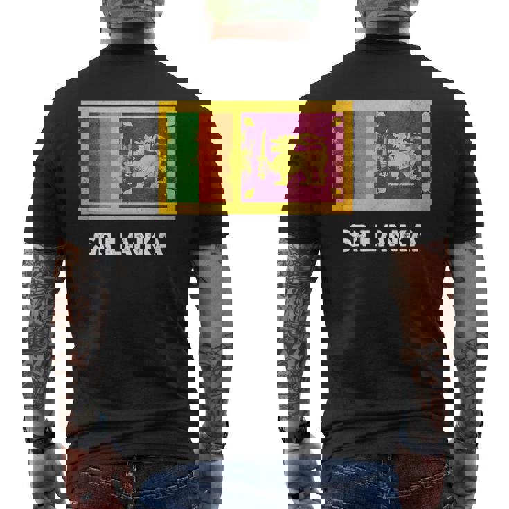 スリランカ国旗tシャツ メンズTシャツ バックプリント