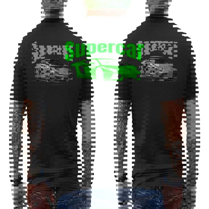 スー スポーツカー マッスルカー レースカー メンズTシャツ バックプリント