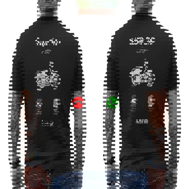 スーパーカブc100 原付バイク レトロジャパン メンズTシャツ バックプリント