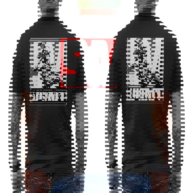 スーパーモトスーパーモタードエンデューロモトクロス メンズTシャツ バックプリント