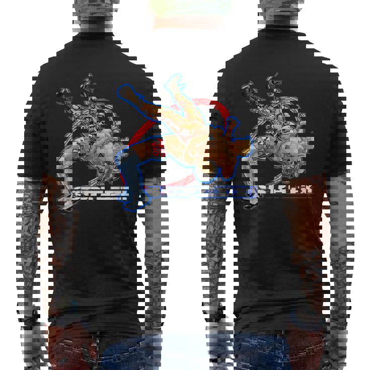 スープレックス プロレスアート メンズTシャツ バックプリント