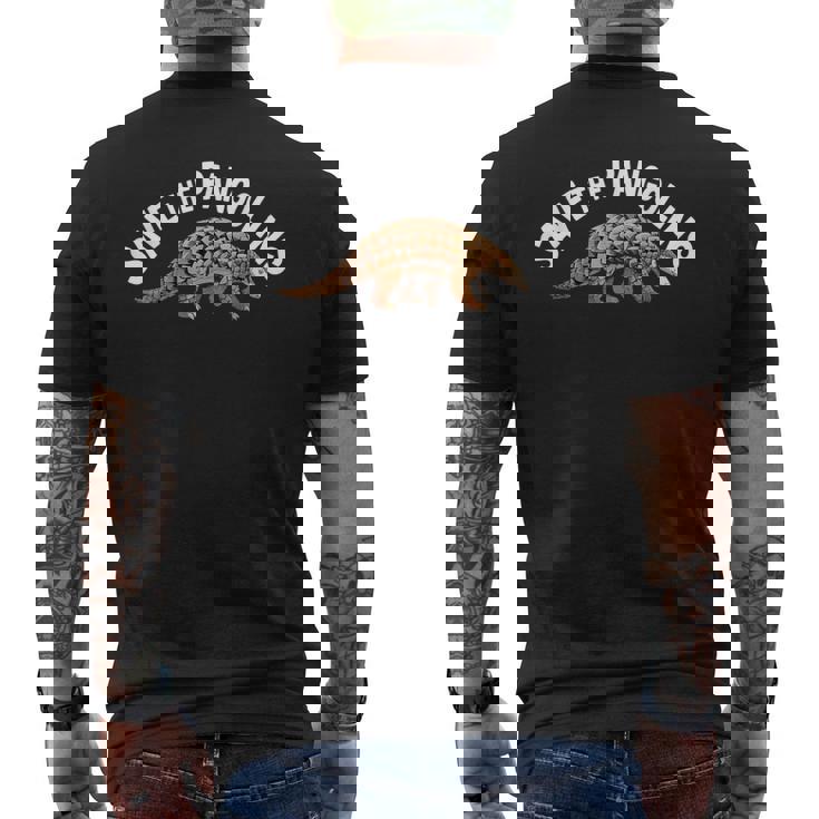 セイヴ・ザ・パンゴリン野生動物園 メンズTシャツ バックプリント