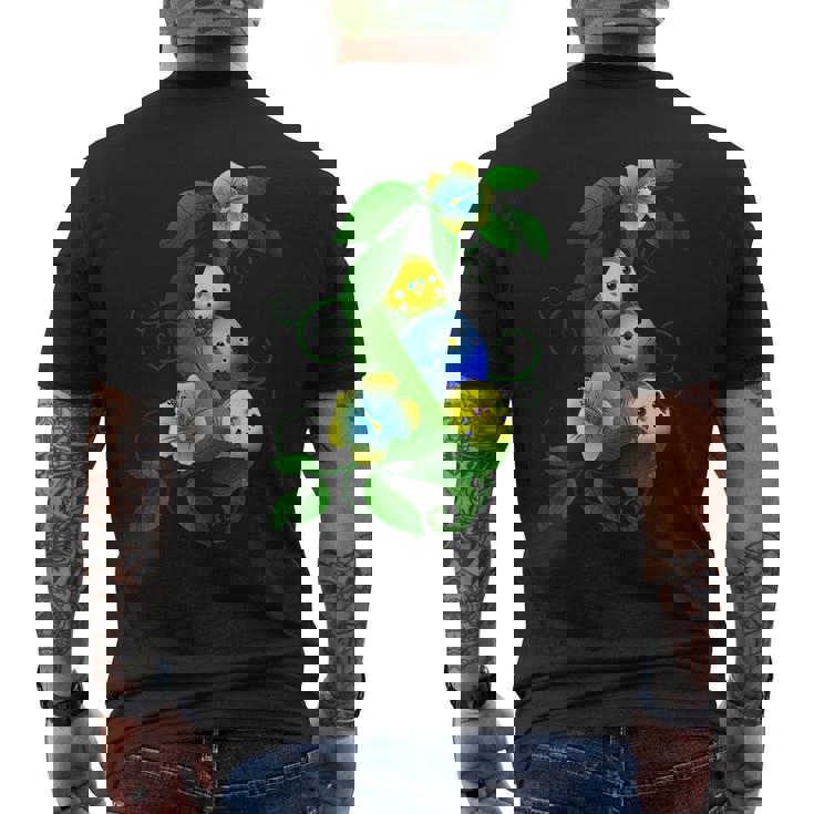 セキセイインコの赤ちゃん メンズTシャツ バックプリント