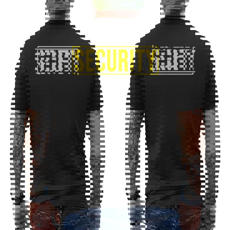セキュリティ イベント スタッフ紛失防止ガード 保護 メンズTシャツ バックプリント