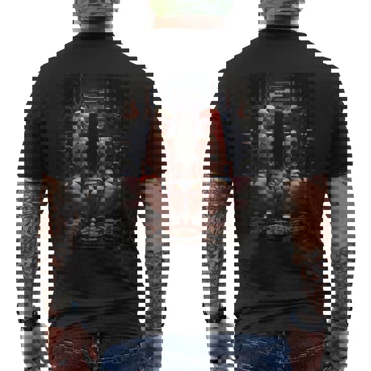 セクシーガールグラフィックtシャツ ホットガールズ&ギター 2 グランジ メンズTシャツ バックプリント