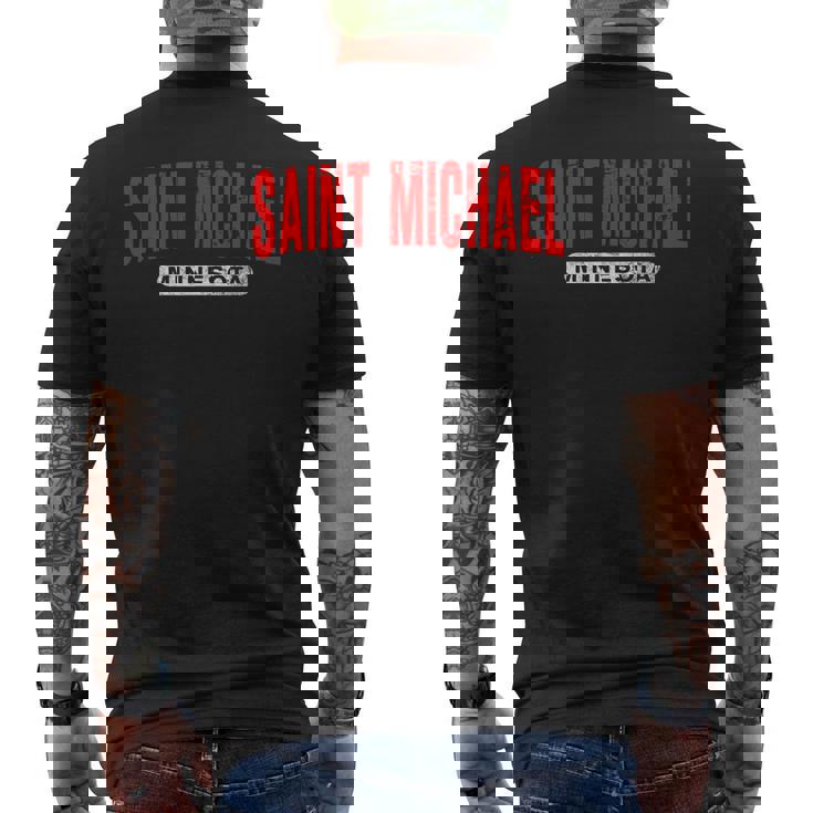 セントマイケルmn ミネソタ 面白い Usa City Roots ヴィンテージ ギフト メンズTシャツ バックプリント
