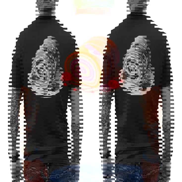 ゼリーロールケーキ メンズTシャツ バックプリント