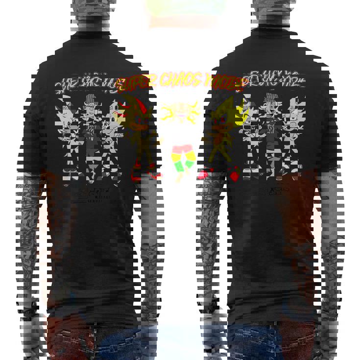 ソニック×れじぇくんuper Chaos Mode L メンズTシャツ バックプリント