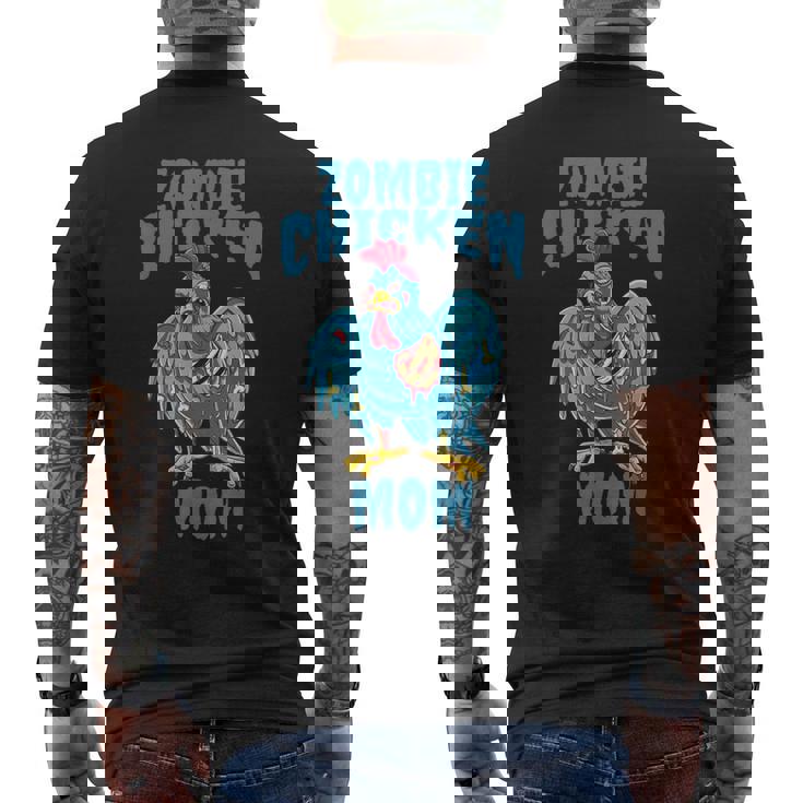 ゾンビ アンデッド 面白い 雄鶏 ハロウィン ゾンビ チキン ママ メンズTシャツ バックプリント