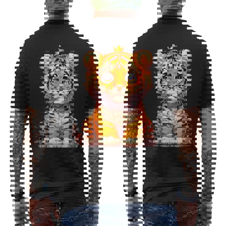 タイガーカブ×可愛いベイビータイガー メンズTシャツ バックプリント