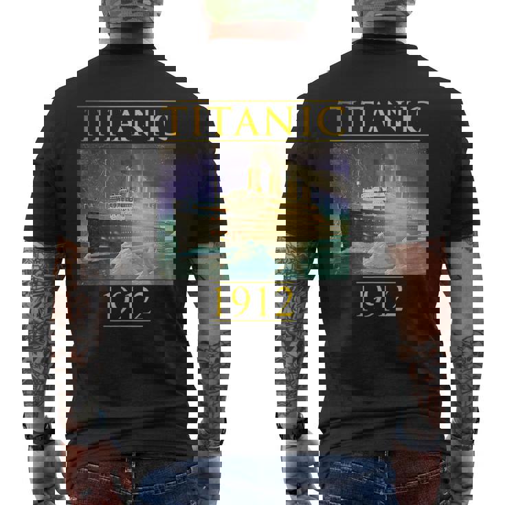 タイタニックtシャツ 帆船 ヴィンテージ クルーズベッセル 1912年 ギフト メンズTシャツ バックプリント