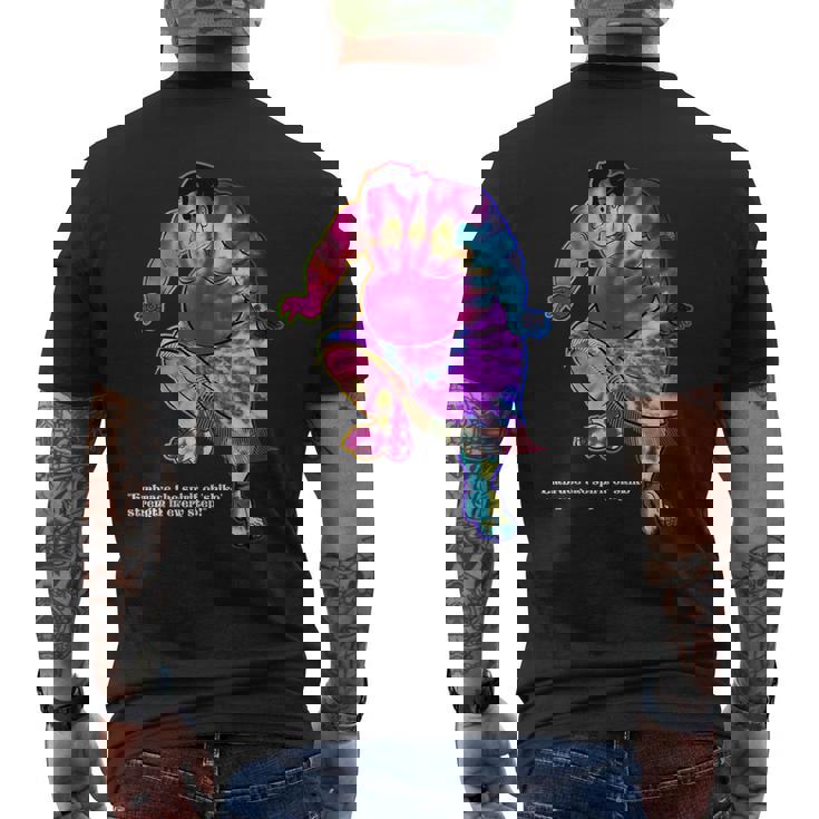 タイダイ染めお相撲t メンズTシャツ バックプリント