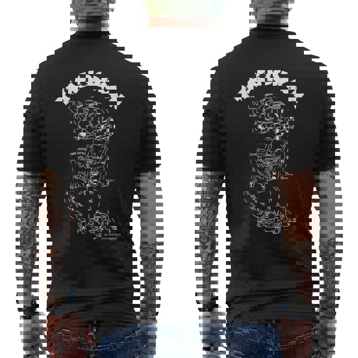 タイムボカン デザインn メンズTシャツ バックプリント