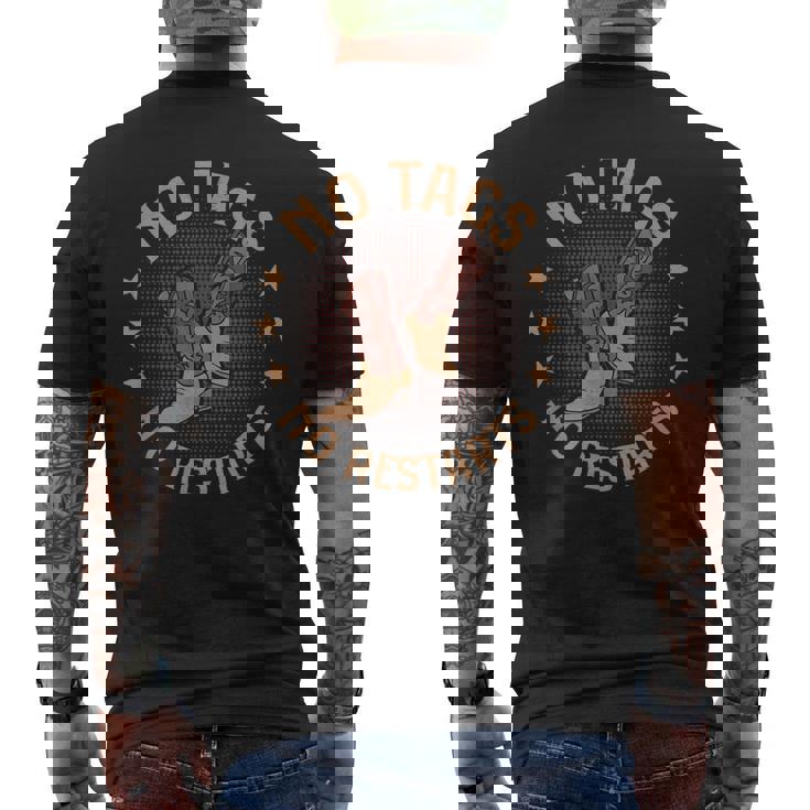 タグなし ノーリスタート ラインダンス カントリーミュージック メンズTシャツ バックプリント