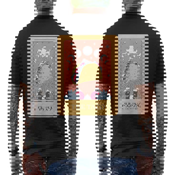 タコスタロット神秘的な星月面白い食通デザイン。 メンズTシャツ バックプリント