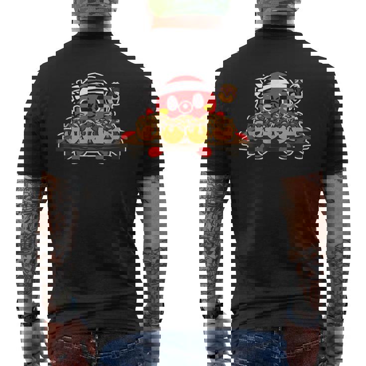 タコ料理日本たこ焼きtシャツ メンズTシャツ バックプリント