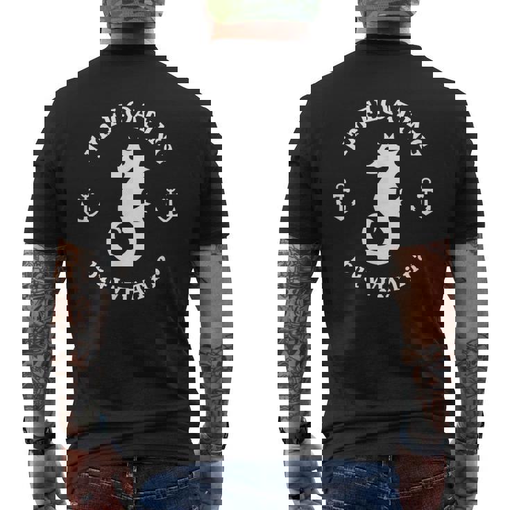 タツノオトシゴ おもしろ 竜の落とし子 かわいい 龍の落とし子 メンズTシャツ バックプリント