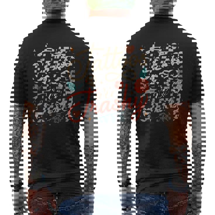 タトゥーはくだらないからダブルスタンダードなの メンズTシャツ バックプリント