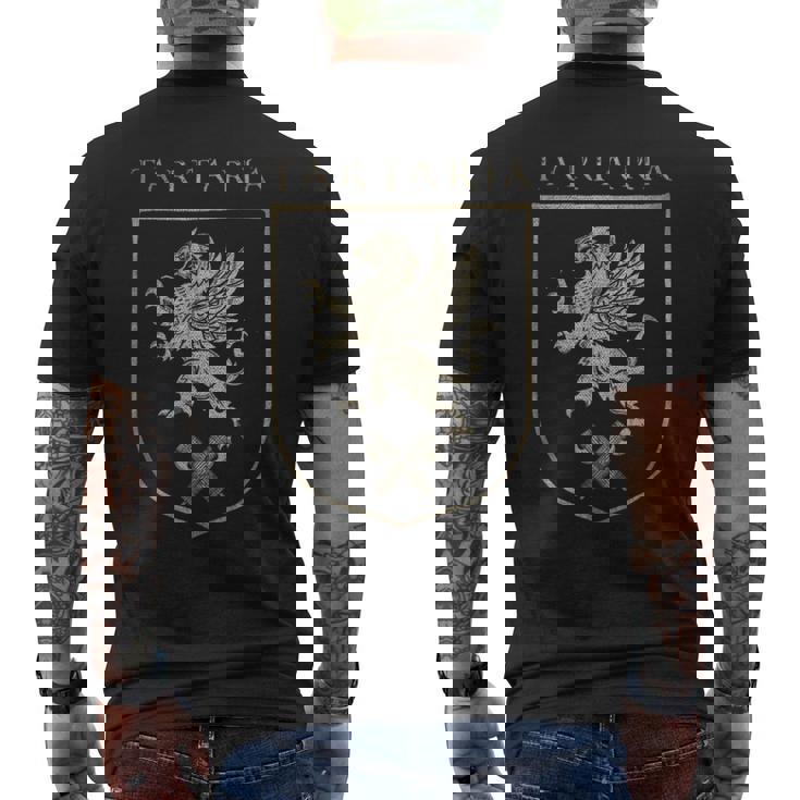 タルタリア-タルタリア帝国グリフィン、タルタリア家紋 メンズTシャツ バックプリント