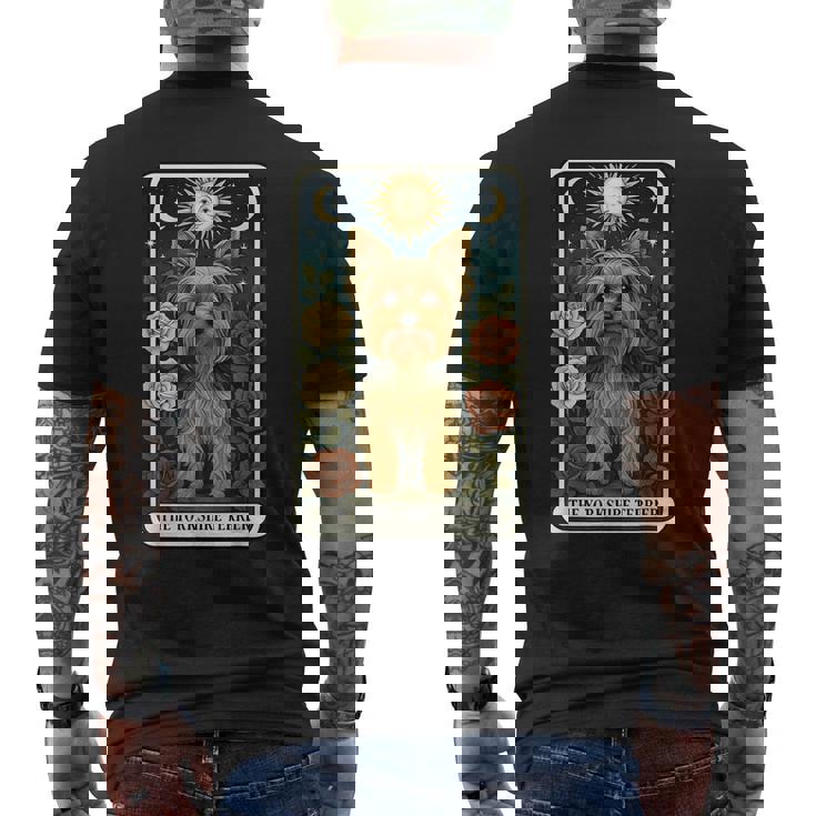 タロットヨークシャーテリア メンズTシャツ バックプリント