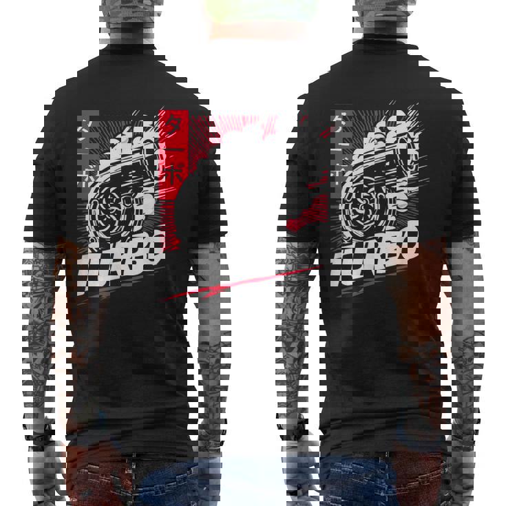 ターボターボチャージャー 日本語レタリング 日本スタイル メンズTシャツ バックプリント