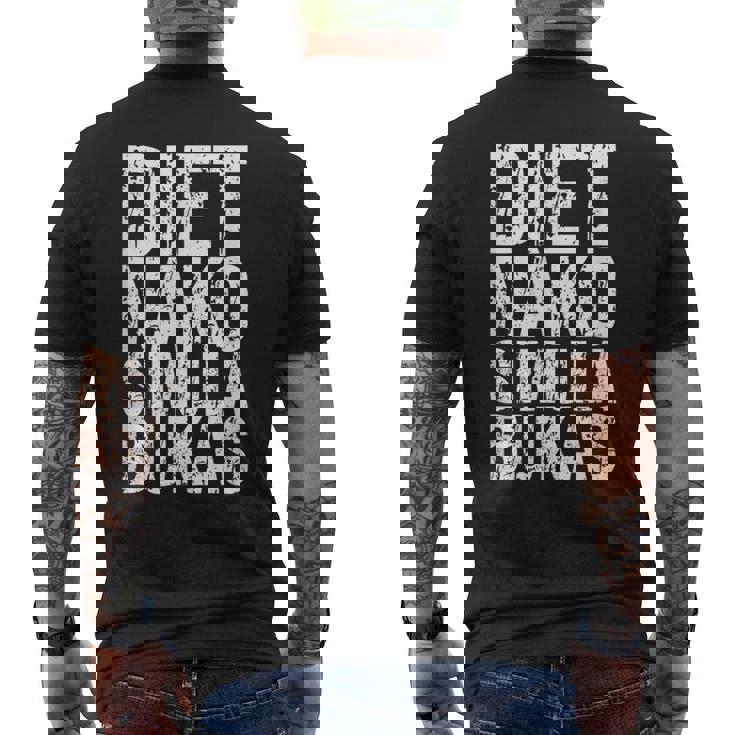 ダイエット ナコ シミュラ ブカス 面白い フィリピン人 メンズTシャツ バックプリント