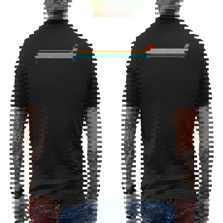 ダックスフンド 犬 レトロ ワイナー 犬 母 ギフト ロング ダックスフンド メンズTシャツ バックプリント