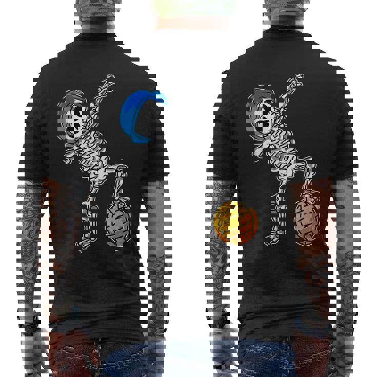 ダビング 水球 スケルトン ハロウィン 骨 ダブダンス メンズTシャツ バックプリント