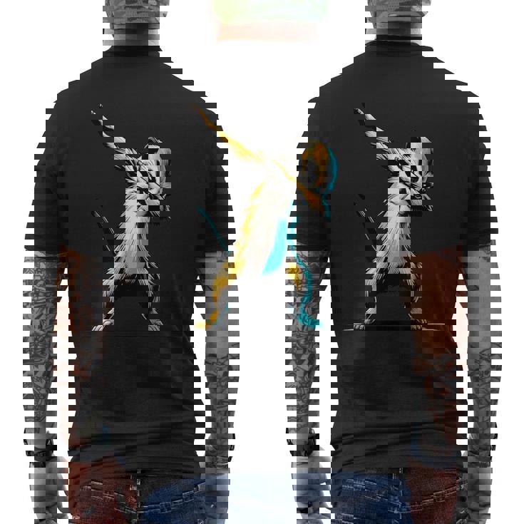 ダビングするミーアキャット 面白いモチーフ 踊るダブ スリケート メンズTシャツ バックプリント