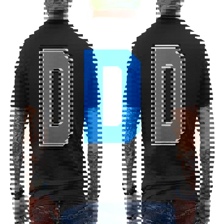 ダブリン郡 スカイブルー ネイビー アルファベット D ゲール語 フットボール ハーリング メンズTシャツ バックプリント