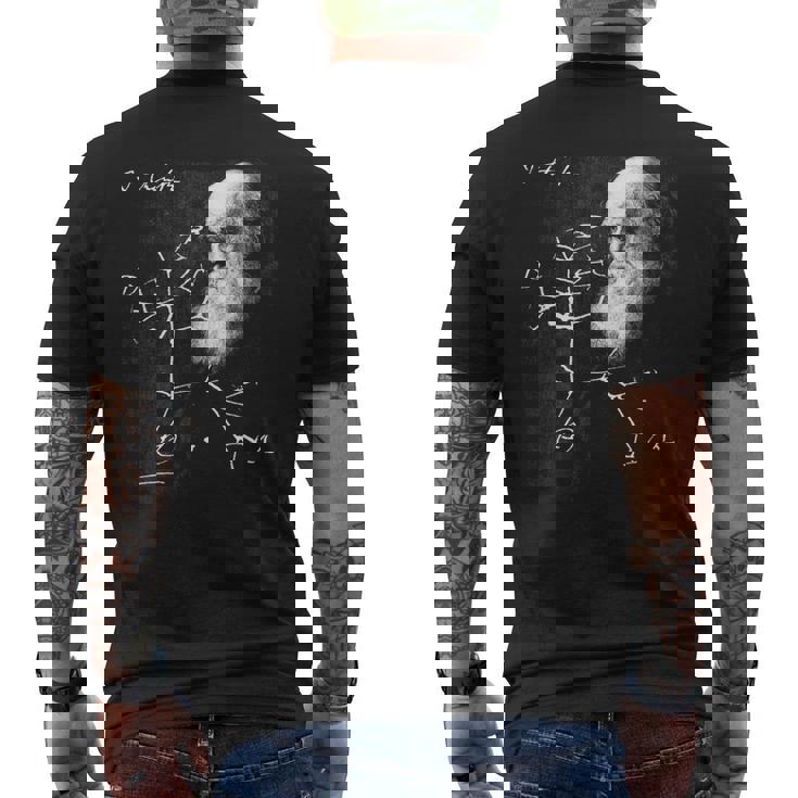 ダーウィン 生命の木 進化 科学シャツ 生物学 オタク メンズTシャツ バックプリント