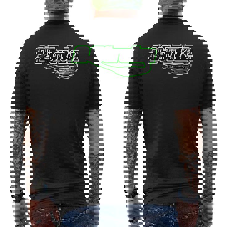 ダート バイク 2 ストローク エキゾースト エンデューロ オートバイ レース トラック メンズTシャツ バックプリント