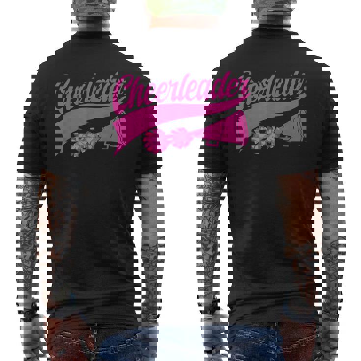 チアリーダー おもしろい チアリーディング チア練習 スポーツチーム メンズTシャツ バックプリント