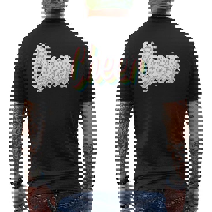 チアレトロチアリーダーチアリーディングチームギフト メンズTシャツ バックプリント