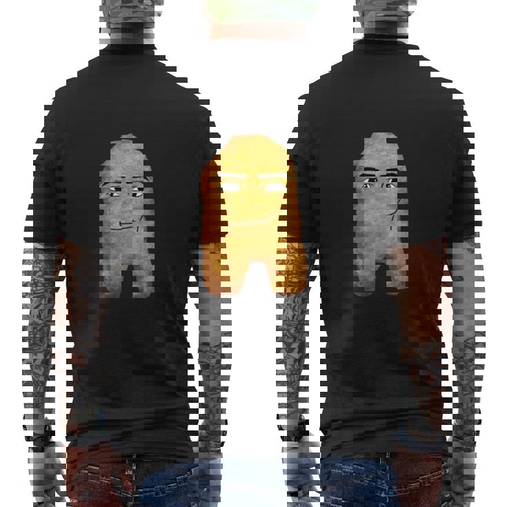 チキンナゲットマンフェイスカウボーイミーム メンズTシャツ バックプリント