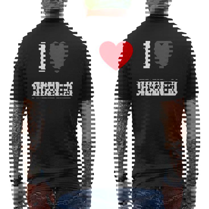 チキンレッグが大好き メンズTシャツ バックプリント