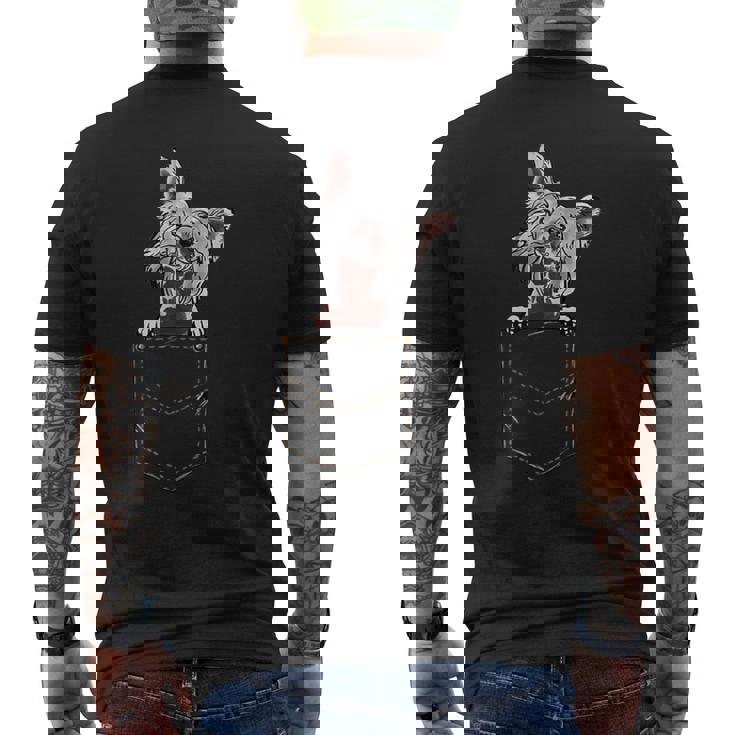 チャイニーズクレステッド チャイニーズクレステッドドッグ 子犬 メンズTシャツ バックプリント