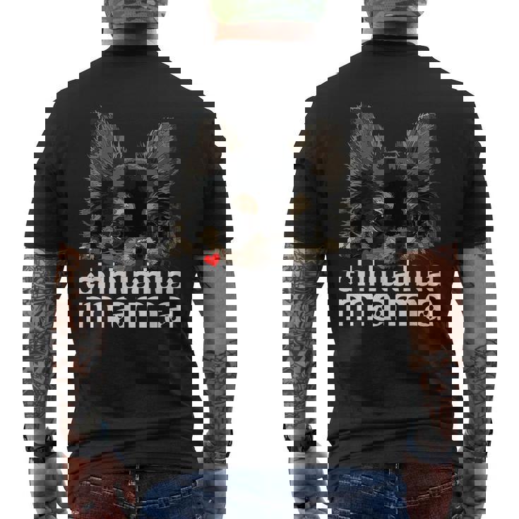 チワワ ママ チワワ 長髪 ママ ママ チワワ 犬 メンズTシャツ バックプリント