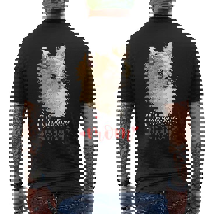 チワワ ロングヘア チワワ ロングヘア ママ ママ 犬好き メンズTシャツ バックプリント