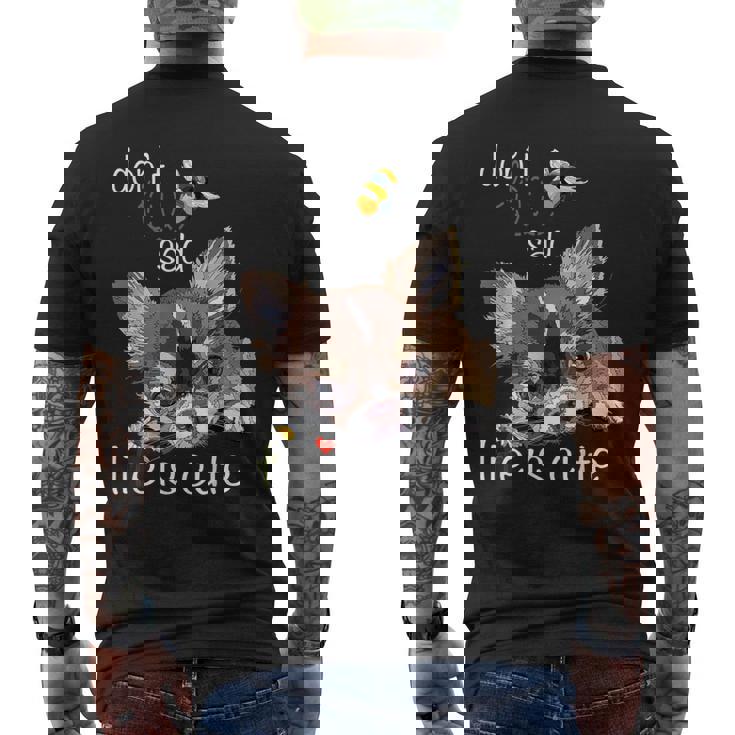 チワワ ロングヘア チワワ ロングヘア 子犬 犬好き メンズTシャツ バックプリント