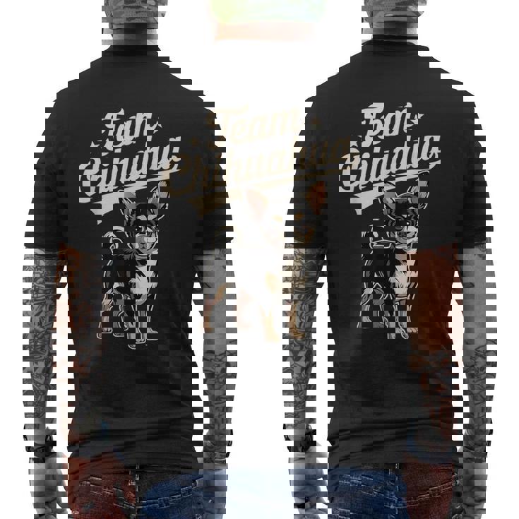 チワワオーナーチワチワ メンズTシャツ バックプリント