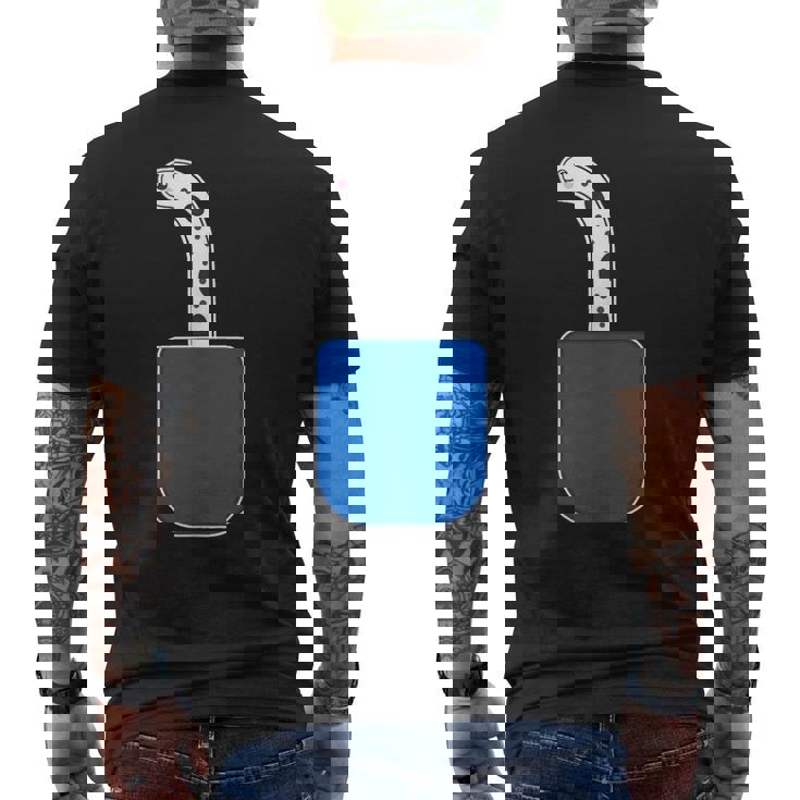 チンアナゴ（いん・ざ・ぽけっと）【どうぶつフレンズ】魚 水族館の生き物 かわいい 面白い 動物 チンアナゴ イラスト メンズTシャツ バックプリント