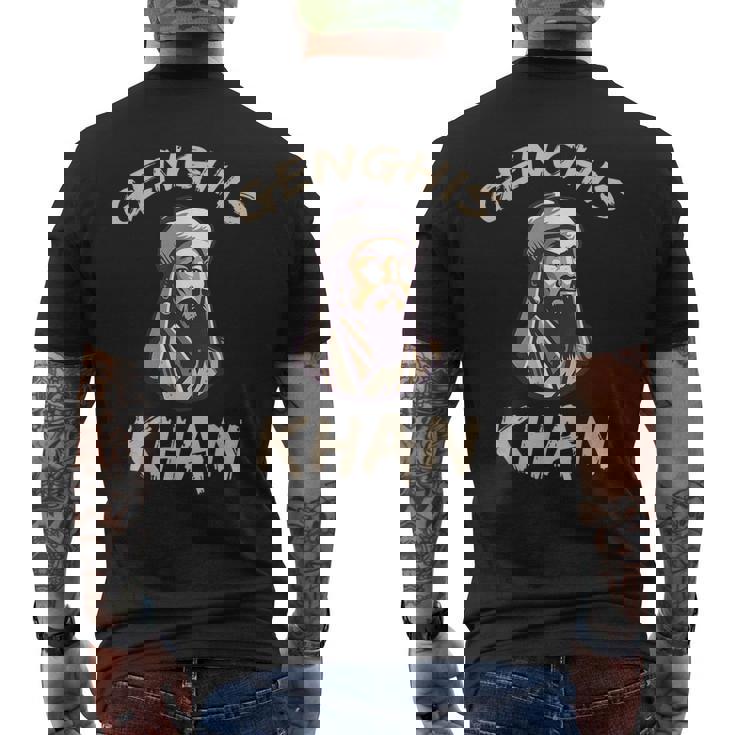 チンギス・ハーン モンゴルの歴史 メンズTシャツ バックプリント