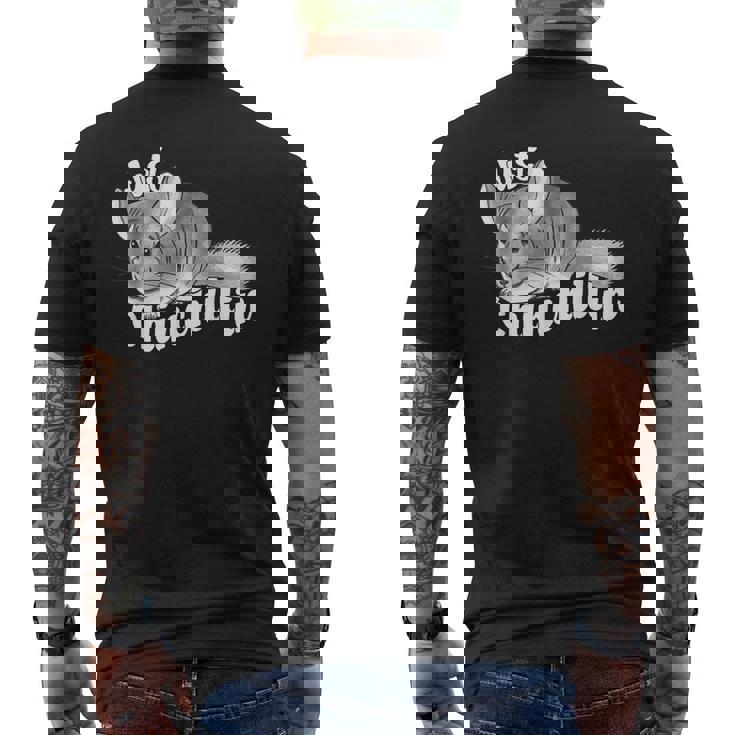 チンチラ-かわいいペット メンズTシャツ バックプリント