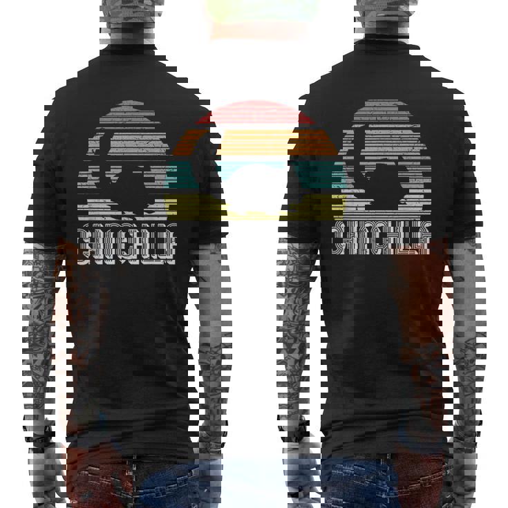 チンチラ I レトロ ナゲティール I ヴィンテージ チンチラ メンズTシャツ バックプリント