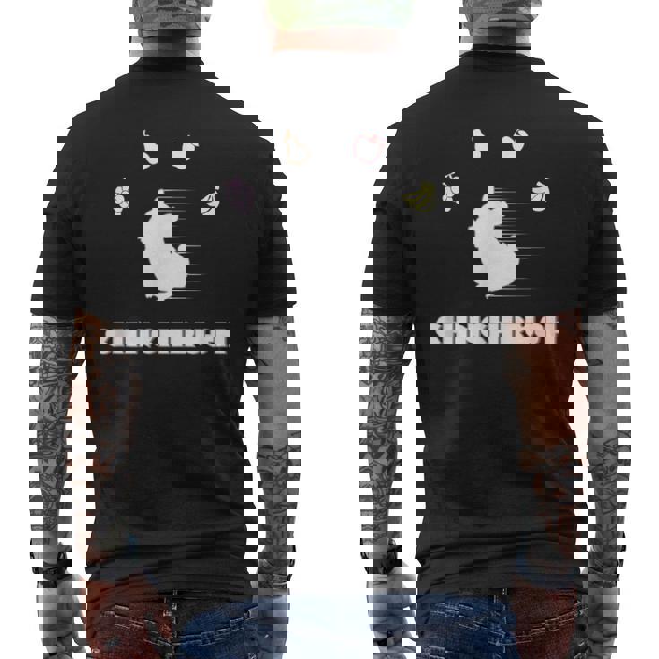 チンチラッシュ Chinchirush チンチラ 小動物 Animal メンズTシャツ バックプリント