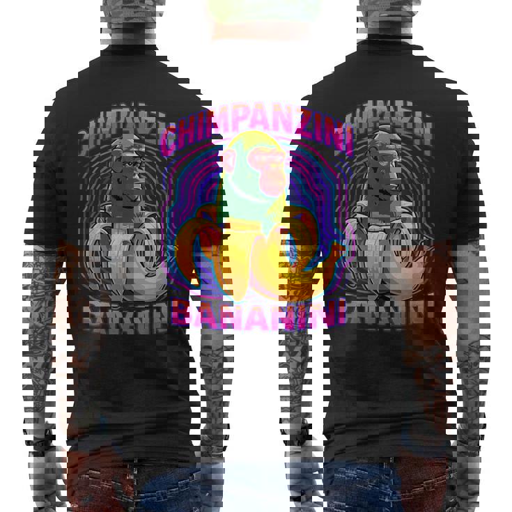 チンパンジーニ バナニーニ イタリアのブレインロットミーム メンズTシャツ バックプリント