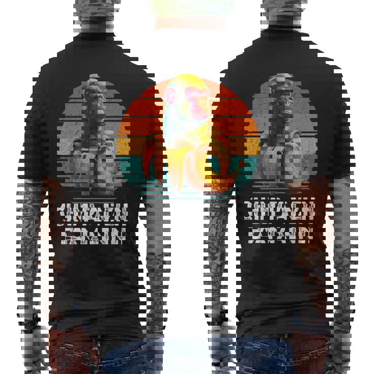 チンパンジーニ バナニーニ イタリアン ブレイン ミーム チンパンジーニ メンズTシャツ バックプリント